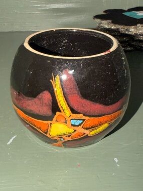 Art Pottery Questa Maiolica Verzolini Vase Italy Majolica